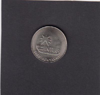 Beschrijving: 10 Centavos  INTUR  BIRD  PALM